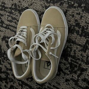 Vans Beige and White Casual Sneakers